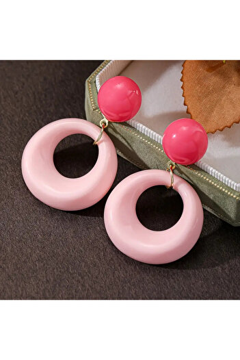 byozanyılmaz Pink Color Design Earrings