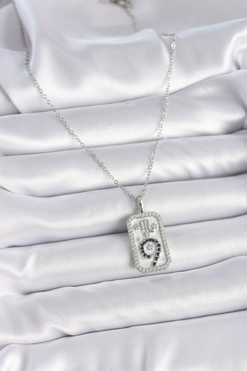 Clariss 316l steel silver color chain scorpion sign zircon stone women necklace