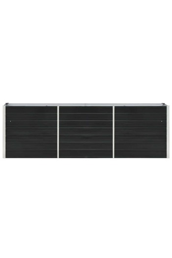 vidaxl Garden Raised Bed Galvanised Steel 240x40x77 cm Anthracite