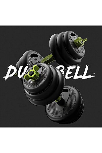 Rovyfota Dumbbells Barbell Set 30KG With Connecting Rod, 6 in 1 Dumbbells Barbell Set with Kettlebel