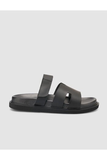 Cabani 100% Genuine Leather Black Men's Slippers