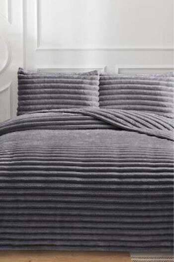 Çeyiz Diyarı Eterna Plush Single 180X240 cm Bedspread Anthracite
