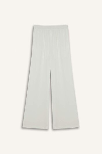 DeFacto Wide Leg Pocket High Waist Standard Size Crinkle Viscose Wide Leg Trousers Z5705Az25Hs