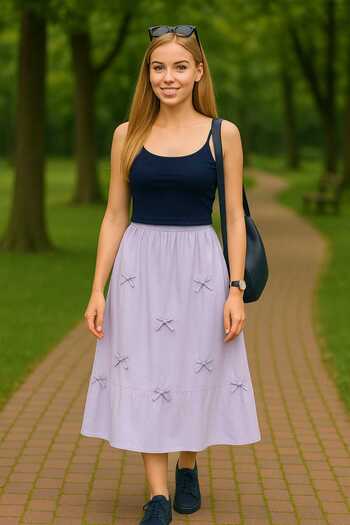 B&C AYAZ BUTİK Ribbon Skirt