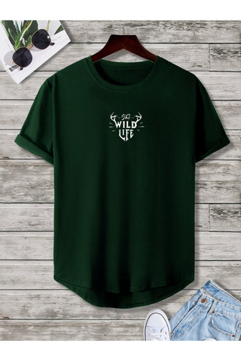 FAVORİST The Wild Life Oval Skirt Cotton Summer Unisex Tshirt Mixed Printed