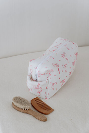 Tuğba Kuğu Müslin Bakım Çantası - Pureline Series - Dainty Bows