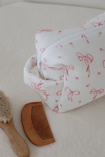 Tuğba Kuğu Müslin Bakım Çantası - Pureline Series - Dainty Bows