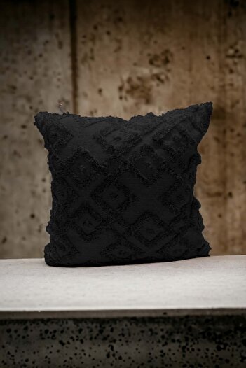 Mislina Home Bohemian 4-Piece Decorative Pillow Case Throw Pillow Case 45X45 cm Black