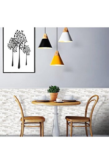 Rabadon Mutfak Tezgah Arası Kaplama Mermer Desenli Yapışkanlı Folyo Fayans Kaplama Sticker 60cm X 100cm