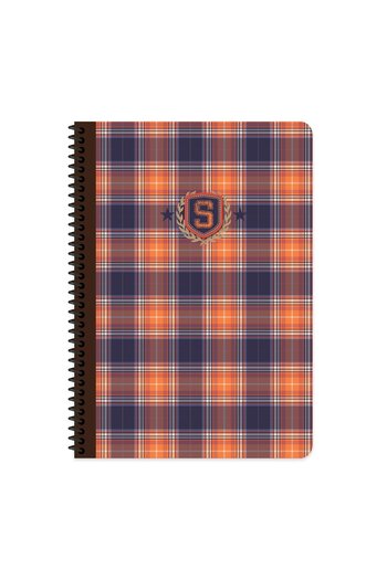 Keskin Colors Keskin Color A4 Lined Spiral Plaid Patterned School Notebook – (80 Sheets)