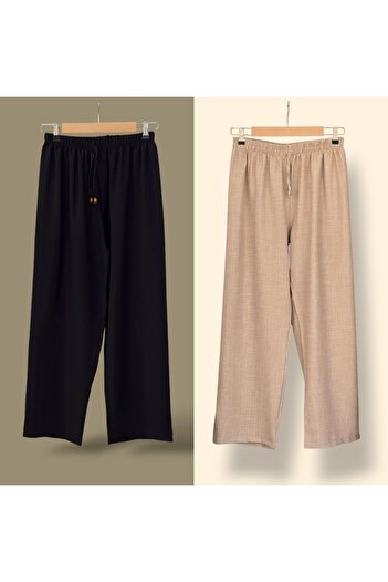 ENDAMIM 2-Piece Pants, Plus Size, Comfortable Fit, Without Pockets, Elastic Waist