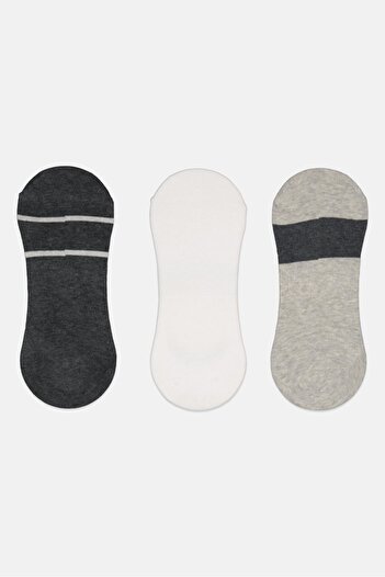 Tapout Men 3 Pairs Solid Ankle Socks, Multicolor