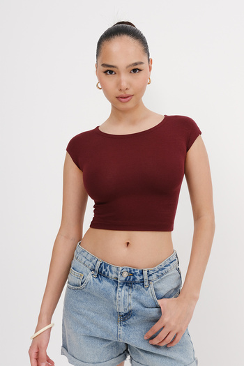 Addax Short Sleeve Basic T-Shirt A4003-Dk4