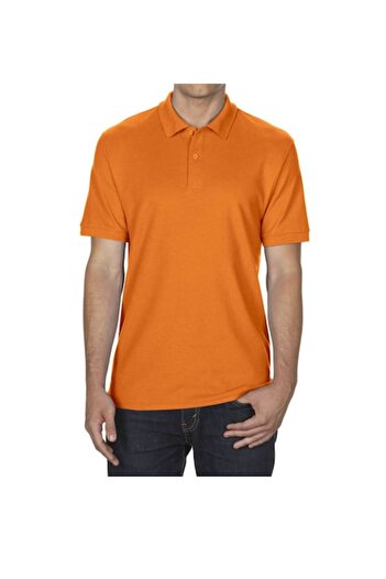 OEM Sport Polo Shirt for Men, Synthetic Material, Elastic and Lightweight, Orange, Size L