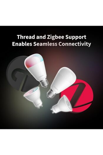 Aqara T2 E27 Thread/Zigbee LED Bulb, White Tunable (2000K-9000K), RGB with 16 Million Colors, Equiva