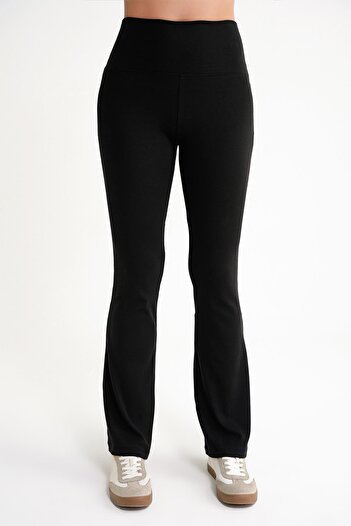 Mixray 2016 Women's High Waist Spanish Leg Knitted Leggings Black