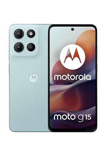 Motorola Smartphone Moto G15, 8GB RAM, 128GB, ecran IPS LCD de 6,72", Helio G81, albastru deschis