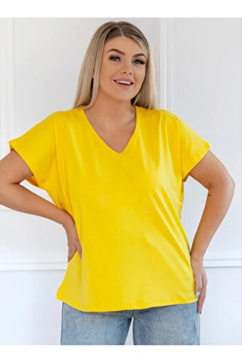 Barato V-Neck Trend Large Size Cotton Fabric Premium T-Shirt