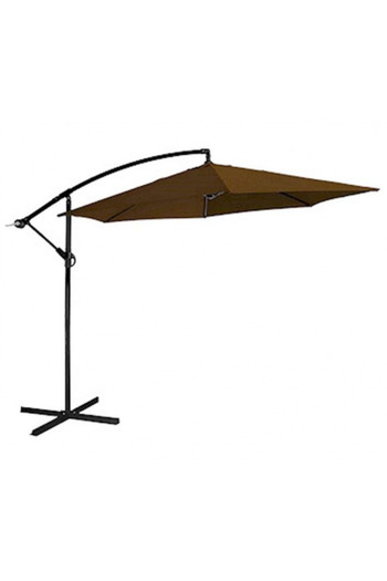 jumi Umbrella with Side Pole, 3m, Brown