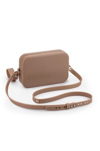 IGOR Ane Women's 13X20 Shoulder and Hand Bag with Strap Taupe Brown