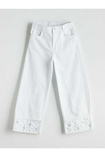 LC Waikiki Straight Fit Stoned Girl's Trousers