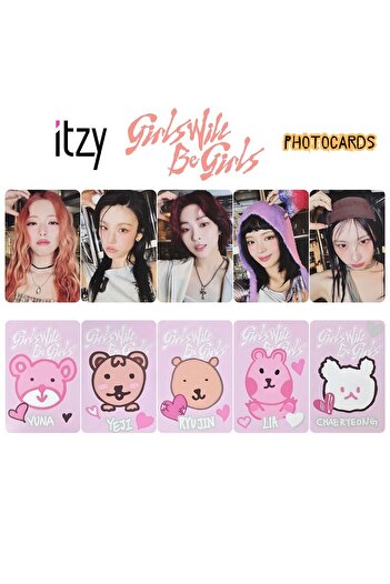 Kpop Dünyasi Itzy'' Girls Will Be Girls'' Trading Card Photocards