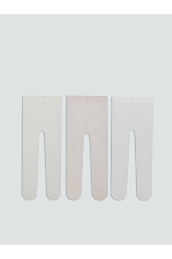 LC Waikiki Basic Baby Girl Pantyhose 3-Piece