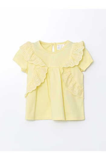 LC Waikiki Crew Neck Basic Girls' Blouse and Leggings 2-Piece