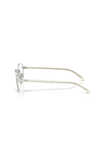 Prada Woman Round Eyeglasses- Pr B53v - Lense Size:51mm - Pale Gold