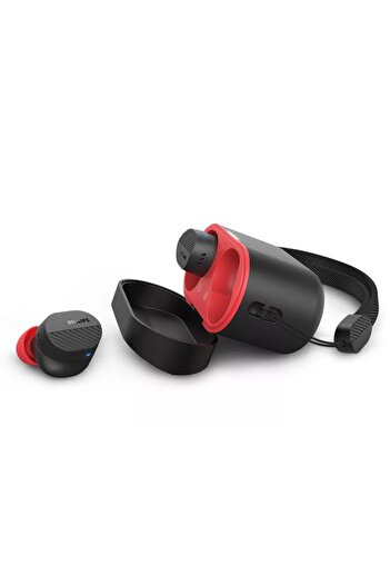 Philips Casti True Wireless Philips TAA5508BK/00, Bluetooth 5.3, ANC Pro, IPX5 (Negru/Rosu)