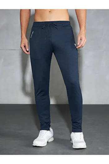 Technosport By Styli Solid Mid Rise Stretch Trackpants