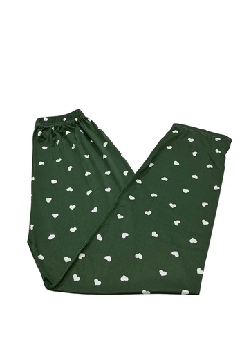 EYKA Milan Fabric Green Heart Bottom Pajama