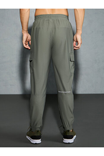 Technosport By Styli Solid Regular Fit Cargo Joggers with Drawstring