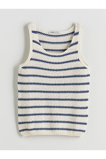 LC Waikiki Lcw U Neck Striped Women's Knitwear Undershirt