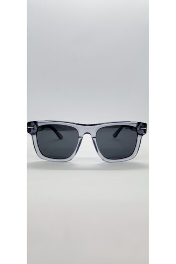 Fratelli Rossetti Angled Model Transparent Unisex Sunglasses