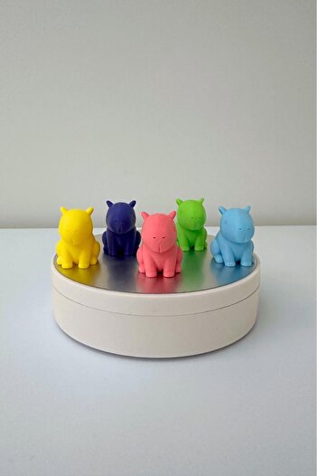 You Toys Capybara 5-Piece Figure Toy Set/Unpainted/Optional Keychain