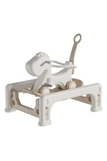 FULLJOY Rocking Horse with Backrest for Toddlers with Detachable Balance Board and Footrest 3 in 1