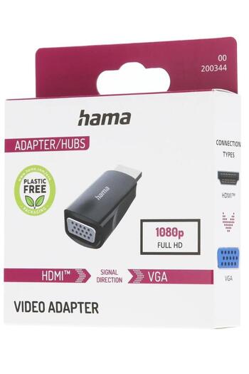 Hama HDMI - VGA adapter HAMA 200344, Full HD 1080p (Black)