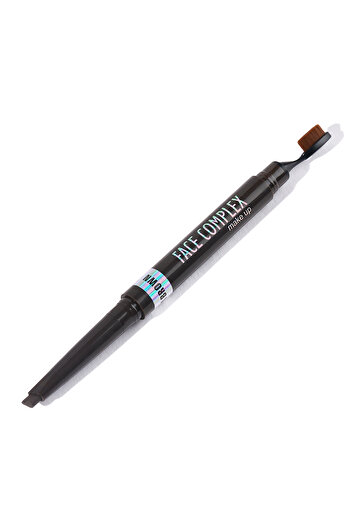 FACE COMPLEX Brow Pencil & Brush, Creion De Sprâncene Și Periuța 02 Dark Brown - Italia