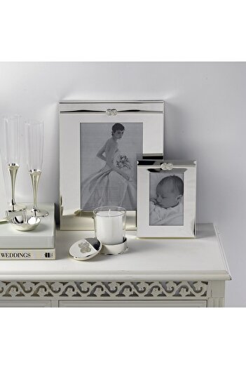 Wedgwood Infinity Vera Wang Double Photo Frame/Silver Invitation 12x17 cm
