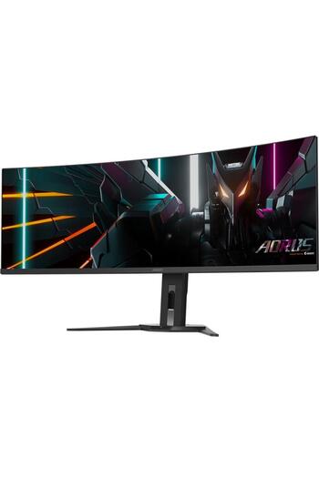 Gigabyte Monitor de gaming OLED Gigabyte de 49", DQHD, 144Hz, curbat, 0.03ms, HDMI/DP, negru