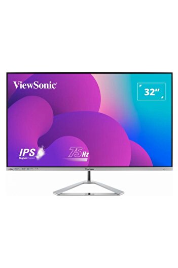 ViewSonic Monitor LED IPS ViewSonic VX3276-MHD-3 de 31,5", Full HD, HDMI/DP/VGA, argintiu cu difuzoare