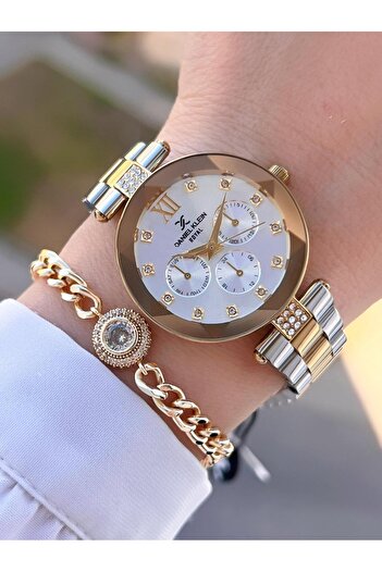 Daniel Klein Steel Cord 30 Mt Water Resistant Women Wrist Watch+Bracelet Byn.10728.M3