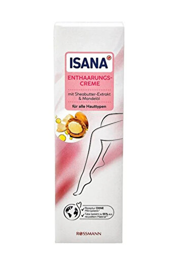 ISANA Shea Butter Extract and Almond Oil Depilatory Cream Sensitive 150 ml