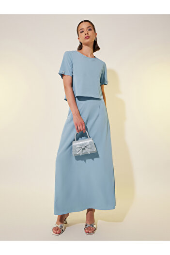 Take Two By Styli Embellished Round Neck Top and Skirt Co-Ords