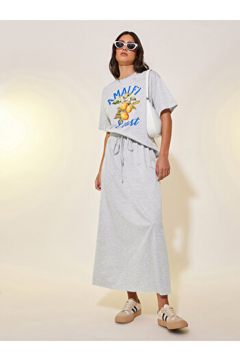 Take Two By Styli Graphic Print Short Sleeve T-Shirt and Skirt Co-Ords