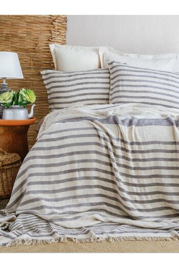 CENGİZ ÇEYİZ Double Bedspread Set Brulee Gray
