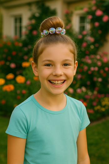 Güncel Vitrin A Plus Colorful/Transparent Children's Bun Clip & Bracelet