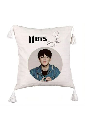 BEKZ BTS Jimin Fringed Pillowcase, 45x45 cm, Ecru, With zipper