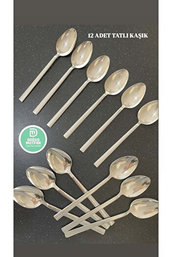 Doğuş Mutfak Sweet Spoon 12 Li 1.5 ml Stainless Steel Stick Model